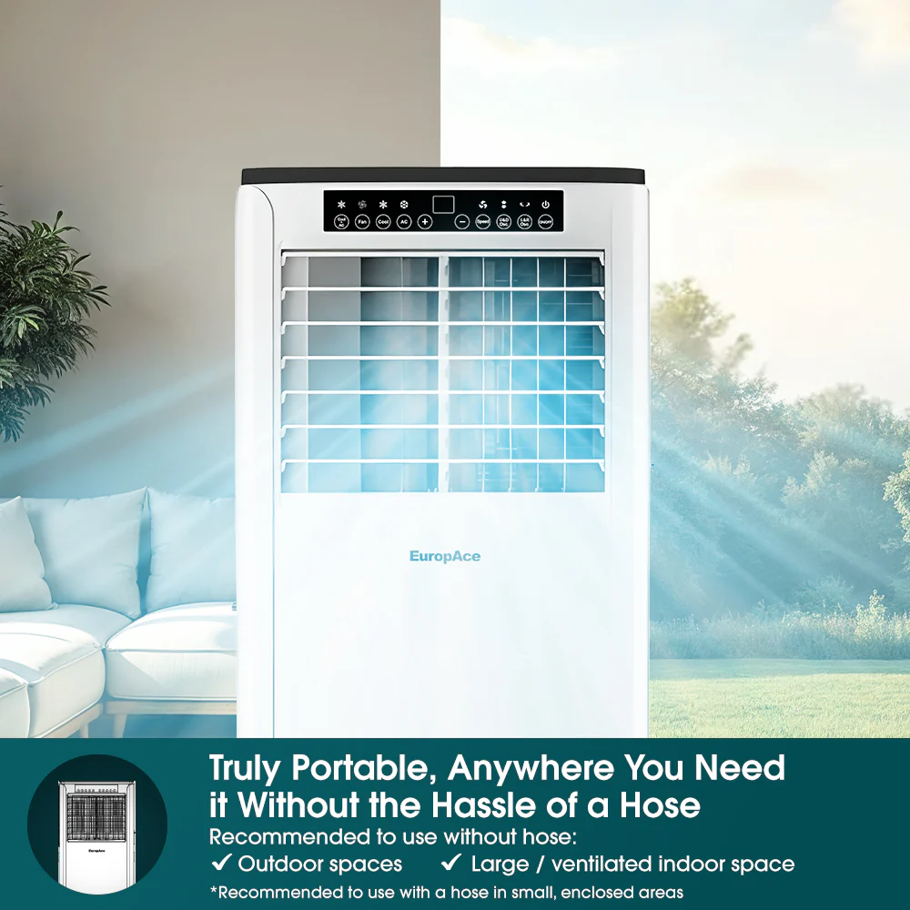 EuropAce EHAC25DH3WH 25K BTU 4-in-1 Hoseless Air Cooler with Aircon Compressor - Image 3