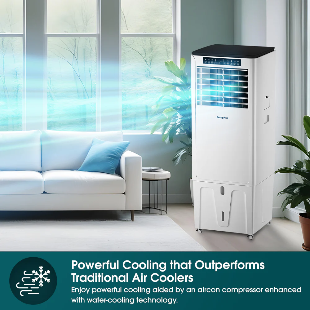 EuropAce EHAC25DH3WH 25K BTU 4-in-1 Hoseless Air Cooler with Aircon Compressor - Image 4