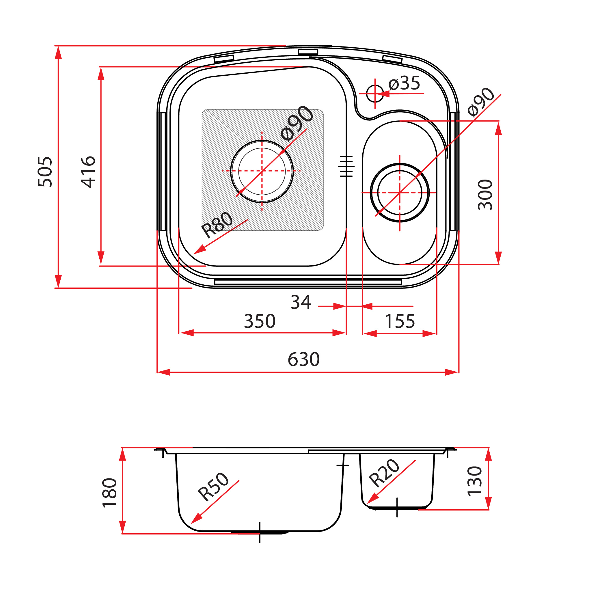 Rubine BUX 660 kitchen sink - Image 3