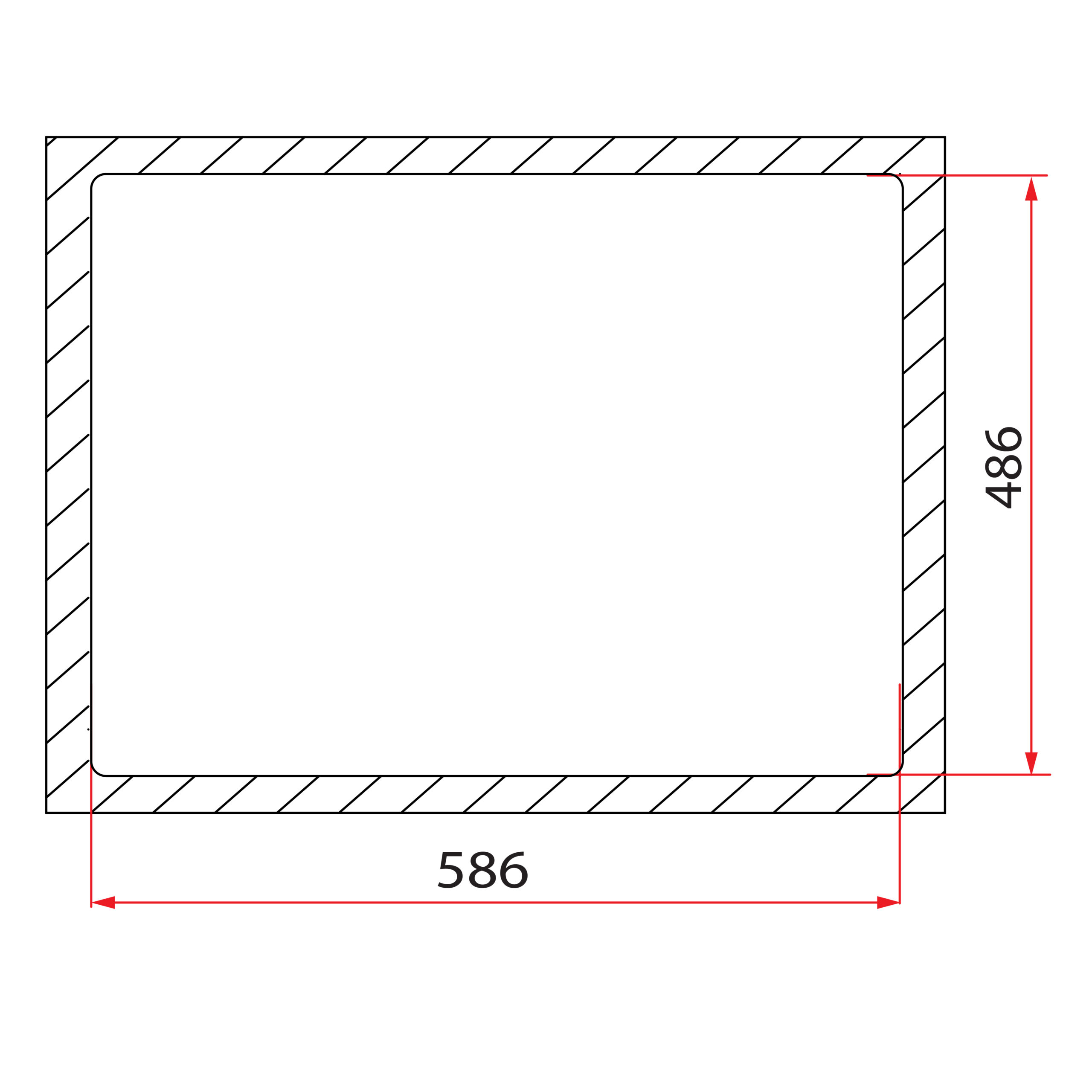 RUBINE STX 810-60 60CM SINGLE BOWL STAINLESS STEEL KITCHEN SINK - Image 3